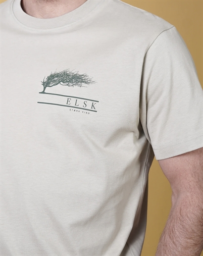 Elsk - Stærk Vind CH 's Brushed T-shirt - Sand Stone
